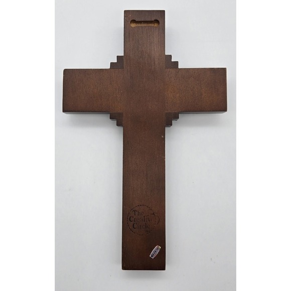 The Creative Circle Wooden Cross Stitch Bless This House Wall Decor Home 1980s - Picture 7 of 9